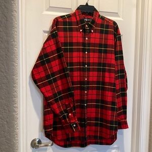 Men’s XL Red Plaid Dress Shirt by Ralph Lauren
